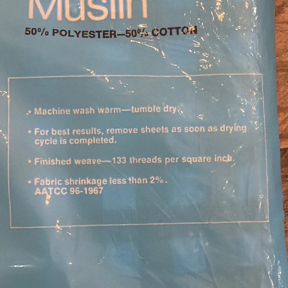 Vintage JC Penney No Iron Muslin One Fitted Sheet Twin Size Yellow NIP For 39x75